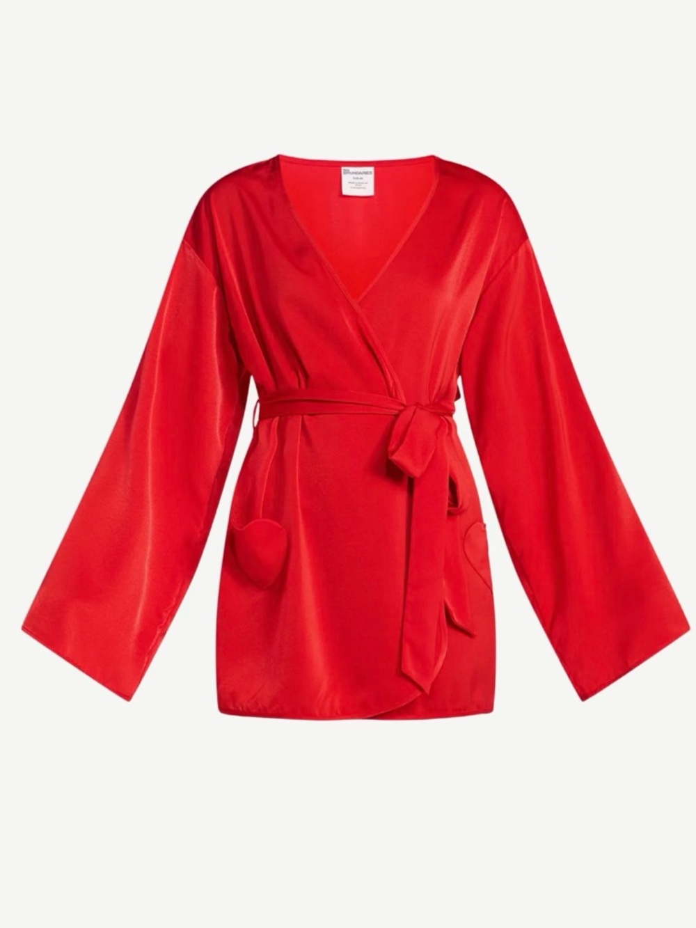 NWT - Red Satin Wrap Robe - Picture 4 of 4
